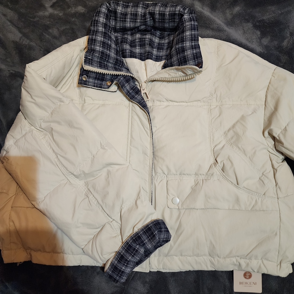 Women's Cream Puffer Jacket